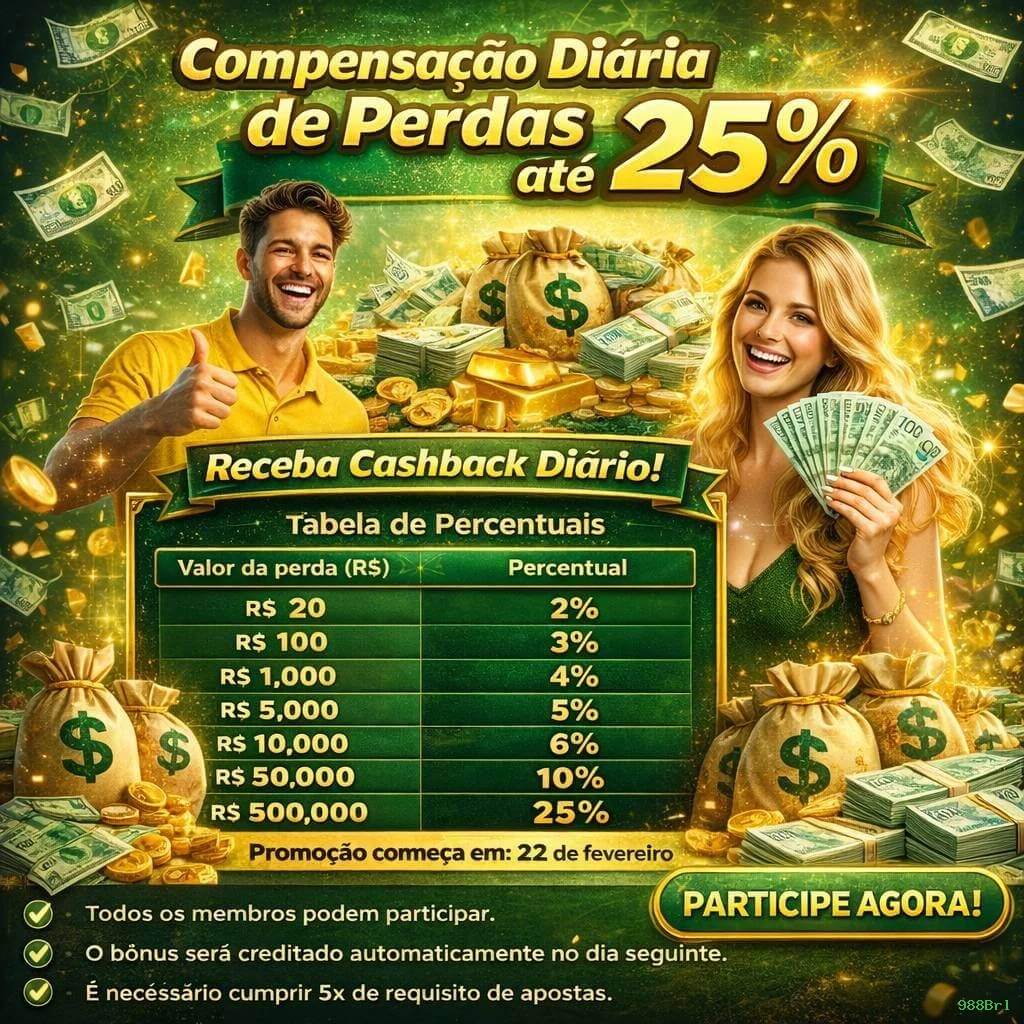 Cashback VIP 988Brl - reembolso semanal